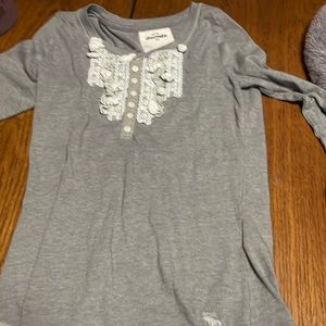 Grey Abercrombie long sleeve shirt